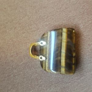 Cat's eye gemstone purse pendant